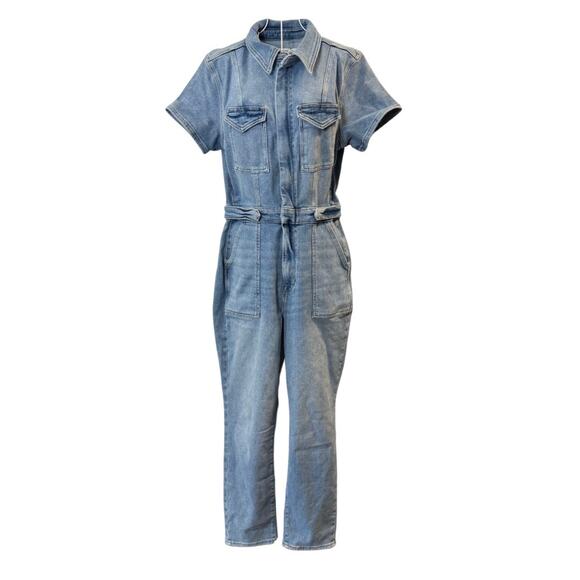 Good American Women’s Fit For Success Denim Jumpsuit Size L